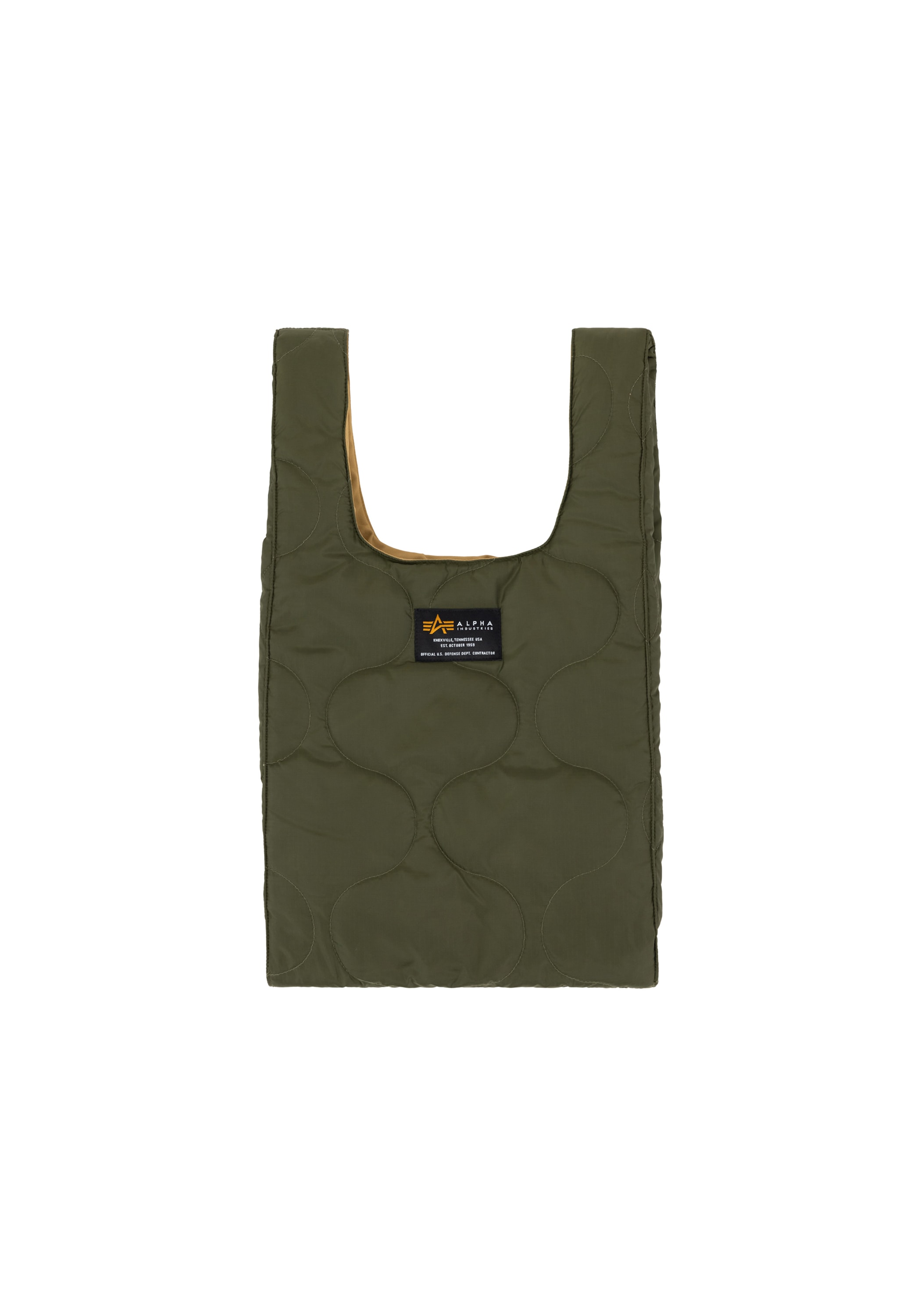 Tragetasche ALPHA INDUSTRIES "Shopper Reversible Bag", Gr. onesize, grün (schwarz olive), Obermaterial: 100% Polyester, Futter: 100% Polyester, Füllung: 100% Polyester, Taschen Image