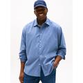 Langarmhemd "BT-FLEX POPLIN MINI PNT RF SRT-B", Herren, Gr. XXXL, N-Gr, blau (preppy navy), Web, Obermaterial: 100% Baumwolle, TOMMY HILFIGER BIG & TALL, gemustert, mehrfarbig, casual, regular fit normal, Rundhals, Langarm Ärmel mit...