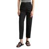Chinohose MARC O'POLO "aus Organic Cotton Stretch", Damen, Gr. 46, Normalgrößen, schwarz, Obermaterial: 96% Baumwolle, 4% Elasthan, unifarben, elegant, gerade, unten schmal normal, Hosen