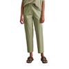 Chinohose MARC O'POLO "aus Organic Cotton Stretch", Damen, Gr. 42, Normalgrößen, smooth sage, Obermaterial: 96% Baumwolle, 4% Elasthan, unifarben, elegant, gerade, unten schmal normal, Hosen