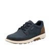Sneaker RIEKER, Herren, Gr. 47, dunkelblau, nuss, Lederimitat, unifarben mit Farbeinsatz, sportlich, Schuhe, Halbschuh, Schnürschuh, Casual Sneaker mit weichem Schaftrand, TEX