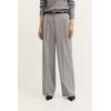 Stoffhose BUGATTI "Elegante Silhouette", Damen, Gr. 44, Normalgrößen, 270, dunkelgrau, 65% Polyester, 32% Viskose, 3% Elasthan, unifarben, casual, normal, Hosen, mit doppelter Bundfalte & normaler Passform