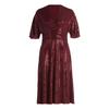 Cocktailkleid VERA MONT "Vera Mont Damen Cocktailkleid im Glitzer-Look", Damen, Gr. 44, Normalgrößen, rot (rot, grau), Obermaterial: 86% Polyamid, 9% Polyester metallisiert, 5% Elasthan., elegant, ausgestellt kurz, Kurzarm, Kleider