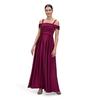 Abendkleid VERA MONT "Vera Mont Abendkleid schulterfrei", Damen, Gr. 46, Normalgrößen, rosa (sweet berry), Obermaterial: 100% Polyester. Futter: 100% Polyester., elegant, ausgestellt lang, Wasserfallausschnitt, Kleider