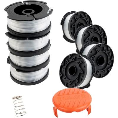 Jusch - Trimmerfaden kompatibel mit Black und Decker AF-100, Ersatzspule, 8 Ersatzspulen mit 1 Image