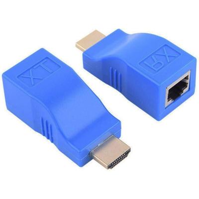 HDMI-Extender, 1080P, RJ45-Netzwerk-LAN-Anschlüsse, HDMI-Extender bis zu 30 m über lan, CAT5e/6 Image