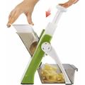 Tagliaverdure manuale multifunzione per la cucina, lama in acciaio inox, tagliaverdure quadrato