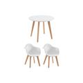 Set tavolo per bambini LOULOUNE + 2 sedie Bianco POUPINETTE