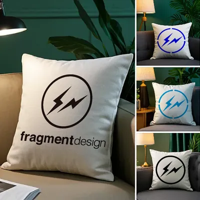 Lightning F-Fragment D-Design Kissenbezug, Plüschstoff, weicher doppelseitiger Druck, Sofa-Kissenbezug, Überwurf-Kissenbezüge Image