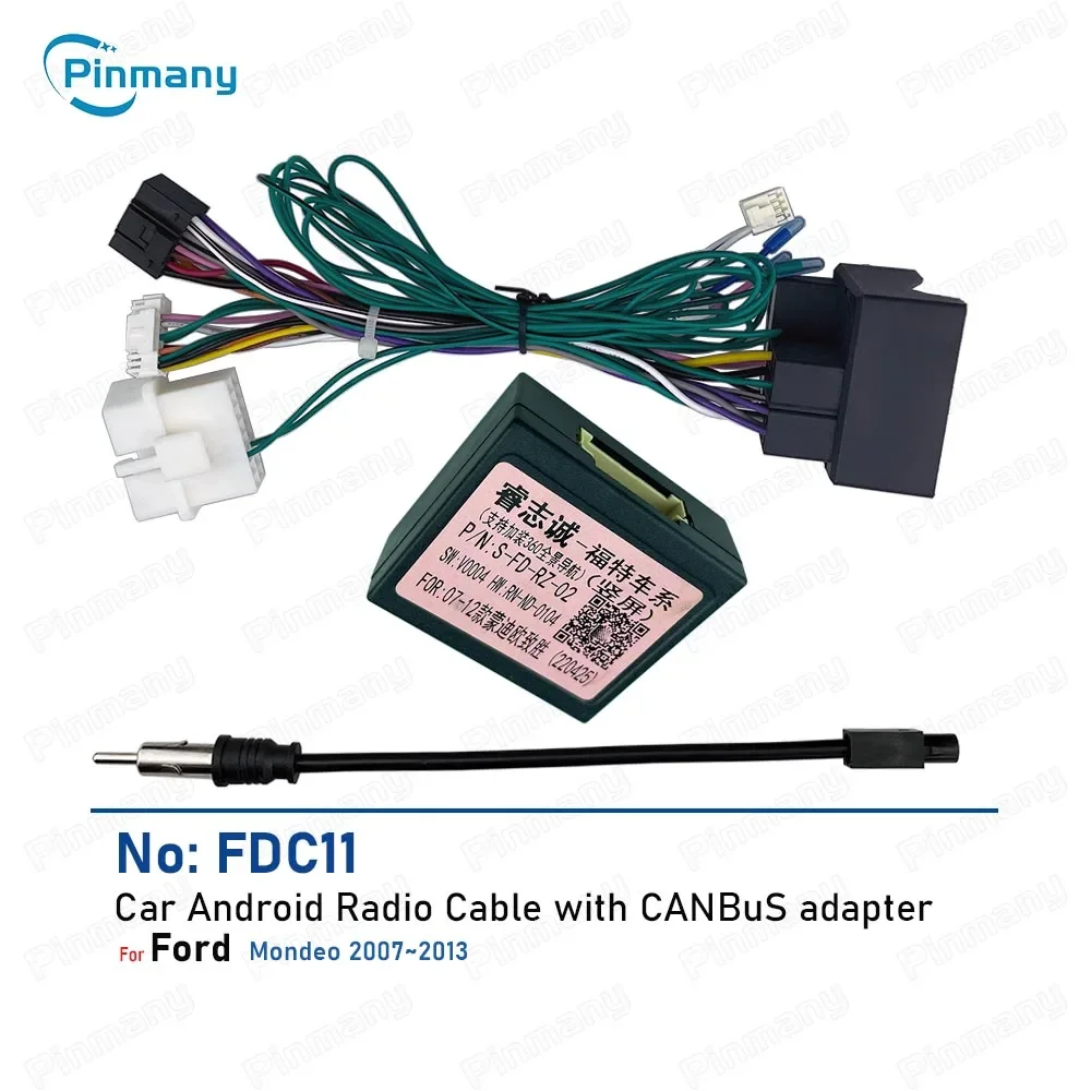 Autoradio-Kabeladapter Android-Headunit Stromkabelanschluss CANBus-Decoder FDC11 für Ford Mondeo 2007~2013 Image
