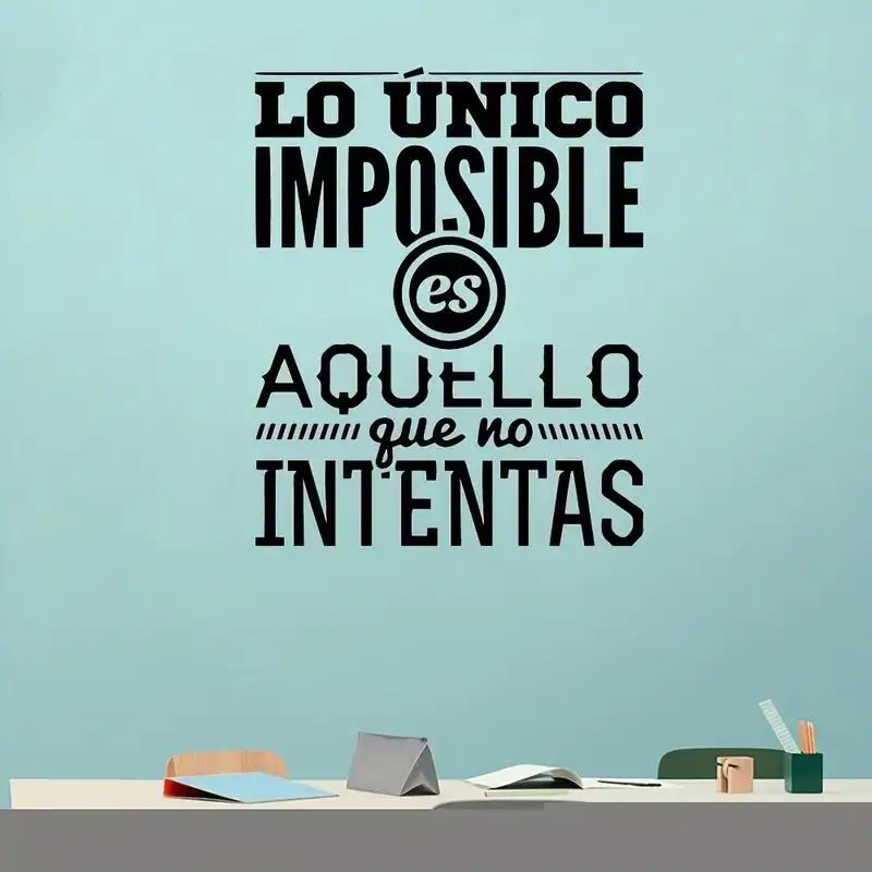 1 Set Spanische Sätze Wandaufkleber Vinyl Aufkleber für Raumdekoration Wandtattoos Aufkleber Phrase Tapete Poster Wandbild Zuhause Image