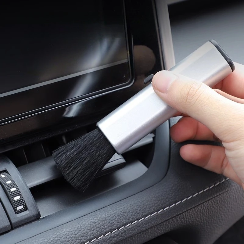 Teleskop-Auto-Reinigungsbürste, ausziehbar, für Klimaanlage, Computer, Tastatur, Staubwedel, Bürste, Kunststoffgriff, kleine Bürste Image