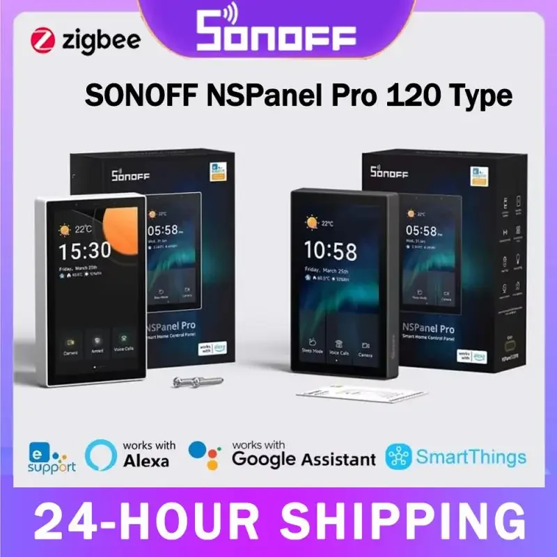 SONOFF NSPanel Pro 120-Typ-Smart-Home-All-in-One-Bedienfeld, individuelle Überwachungskamera für die Temperaturansicht wie Zigbee Hub Image