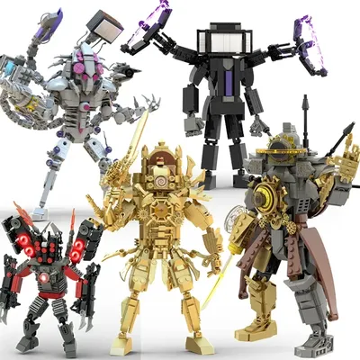 Neue Skibidi Toileted Titan Clock King 2.0 Bausteine TVman Speakerman Modellspielzeug für Kinder Jungen Ideen Geschenke Weihnachten Halloween Image