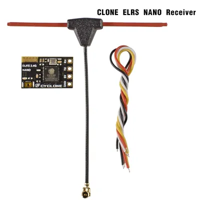 9IMOD 2,4 GHz/915 MHz ELRS Nano ExpressLRS-Empfänger mit T-Antenne, unterstützt WiFi-Upgrade für RC FPV Traversing/Racing Drone
