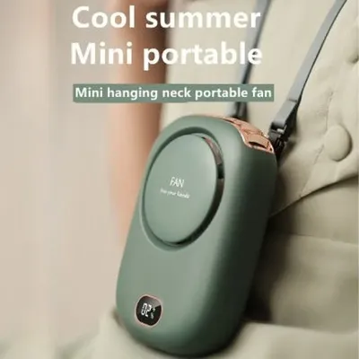 Portable Hanging Neck Fan Mini Cooling Waist Fans Bladeless USB Rechargeable Sports Cooler Fan For Outdoor Sports Travel