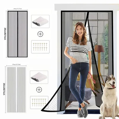 Anti Mosquito Door Curtain Invisible Ventilate Door Screen No Punching Magnetic Automatic Closing Anti Fly Bug Insect Screen