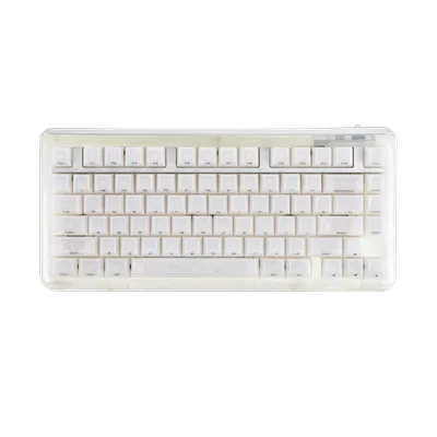 KiiBOOM Jade75 QMK/VIA 75% Hot-Swap Tray-Mounted Wired/BT/2.4GHz Wireless CNC+UV Resin Molding Mechanical Keyboard RGB Backlight