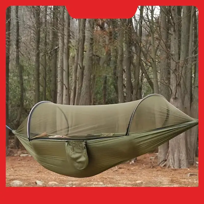 NEUE-Hängematte Automatische Schnell Öffnung Moskito Net Outdoor Camping Hängematte Schaukel Anti-Rollover Nylon Schaukelstuhl