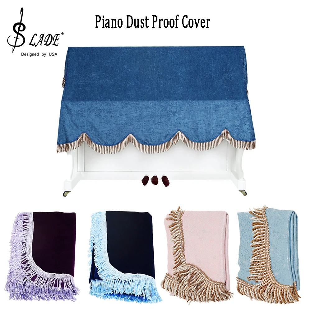 Slade Piano Staubs chutz aufrecht Klavier abdeckung Stoff Multi-Styles Keyboard Musik instrument Schutzhülle Klavier zubehör Image