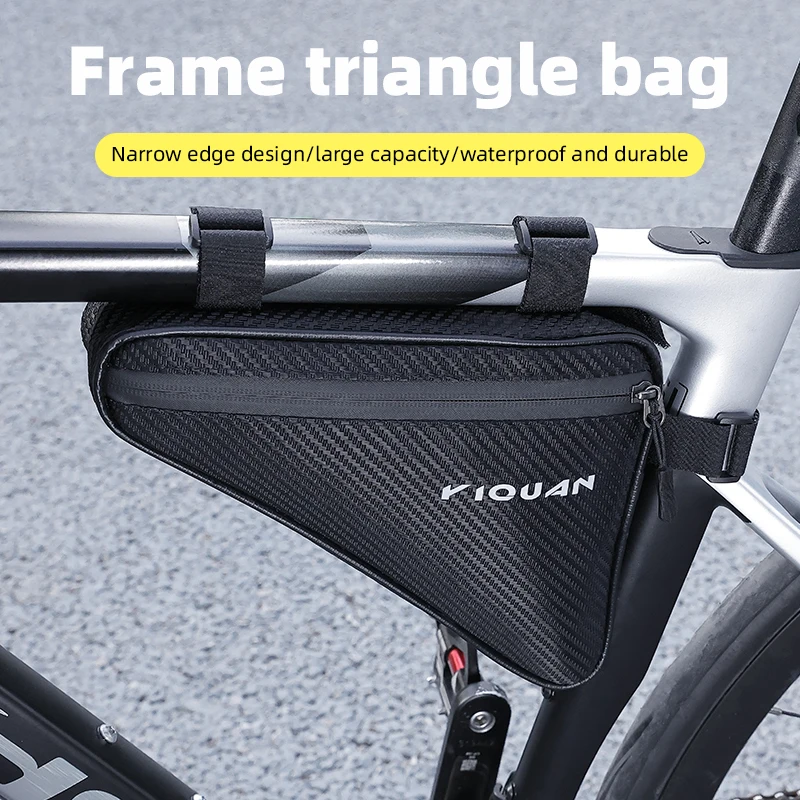 Wasserdichte 1,7 L Große Kapazität Fahrrad Dreieck Tasche Rennrad Rahmen Tasche Tragen-beständig MTB Lagerung Tasche Fahrrad Zubehör Image