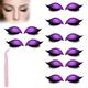 Lazy Eye Shadow Eyelash Patch,Eye Patch for Lazy Eyes,Eyeshadow Eyelashes Makeup Stickers,2-in-1 Reusable Eyes Makeup Stickers with False Lashes & Shadow,For All Shapes (Purple, 8pcs)