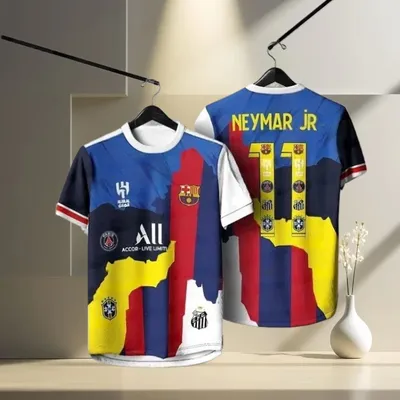 Summer 3D Printed Special Edition Quick-drying Football Jerky Specially Designed for Adult Football Fans
