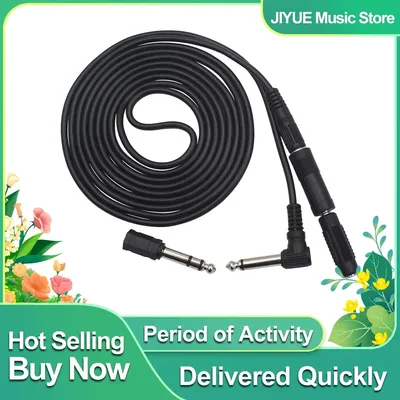 Guitar Audio Cable 3m Connecting Line Electric Bass Keyboard Musical Instrument Noise Reduction Shield Connector 6.35 3.5mm Plug