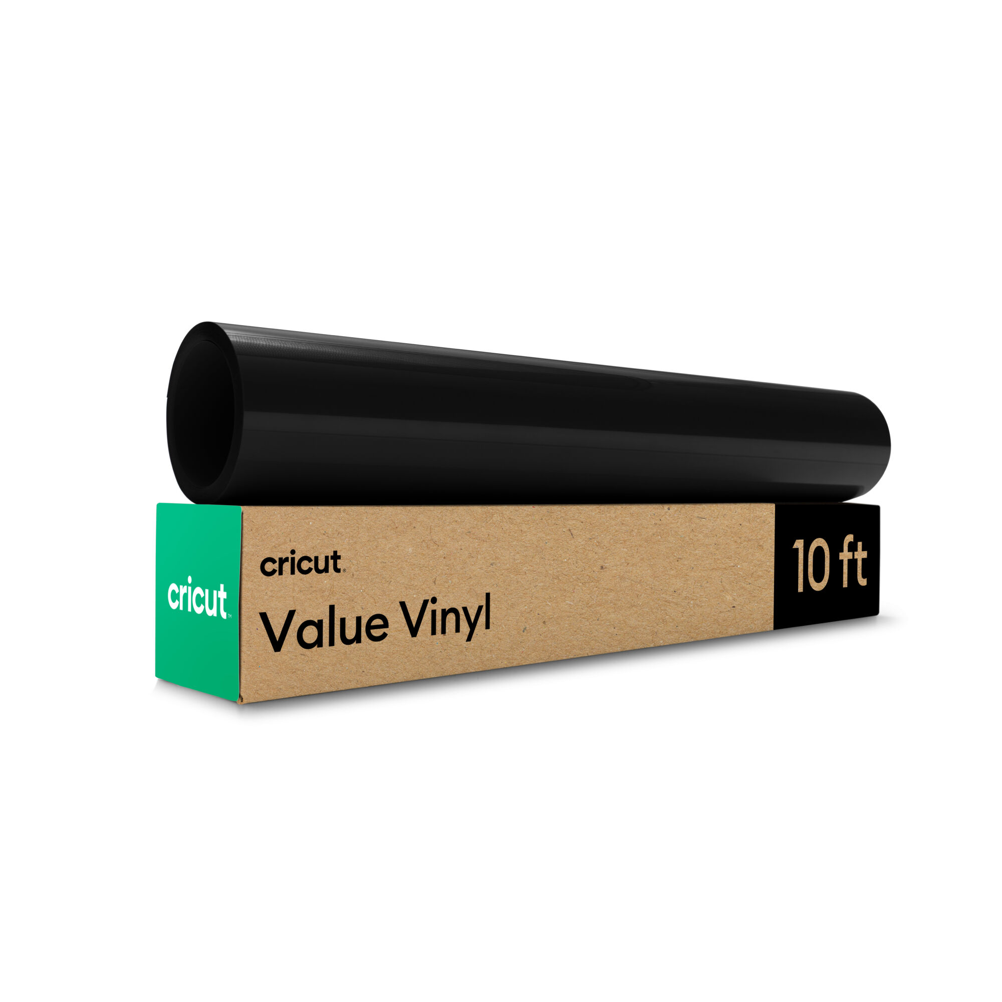 Cricut Glossy Value Vinyl (12 in x 10 ft) | Black