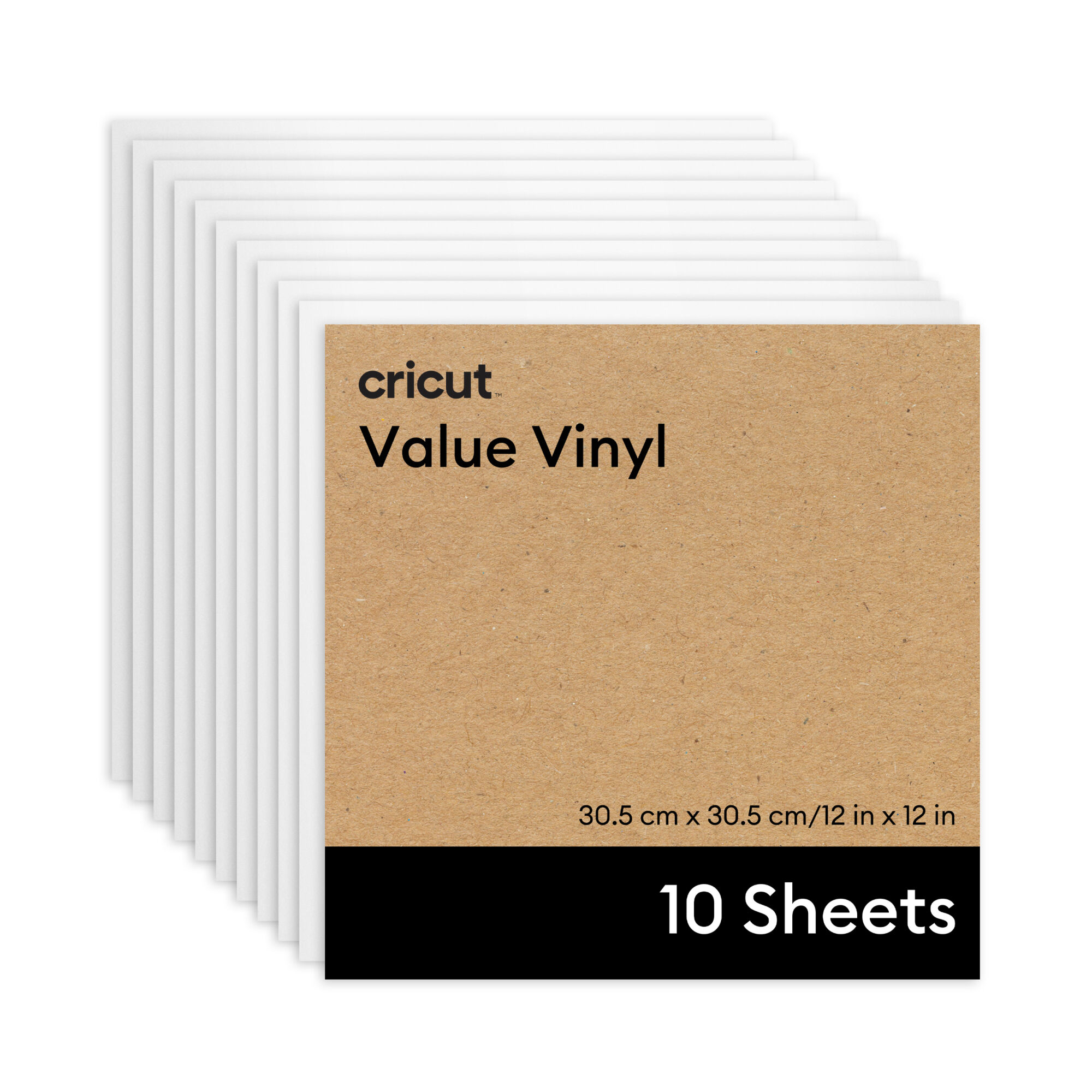 Cricut Value Vinyl | 12 in x 12 in | 10 Count | White