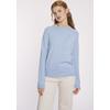 Strickpullover HAILY’S "LS V SK Lo44la", Damen, Gr. M (38), pearl blau marl, Strick, Obermaterial: 50% Viskose, 27% Nylon, 23% Polyester, meliert, feminin, normal, Rundhals, Langarm Rippbündchen, Pullover