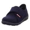 Hausschuh SUPERFIT "HAPPY OCTI WMS: Mittel", Kinder, Gr. 27, blau (dunkelblau), Wolle, unifarben, casual, Schuhe, Klettschuh mit Schurwolle, Größenschablone zum Download