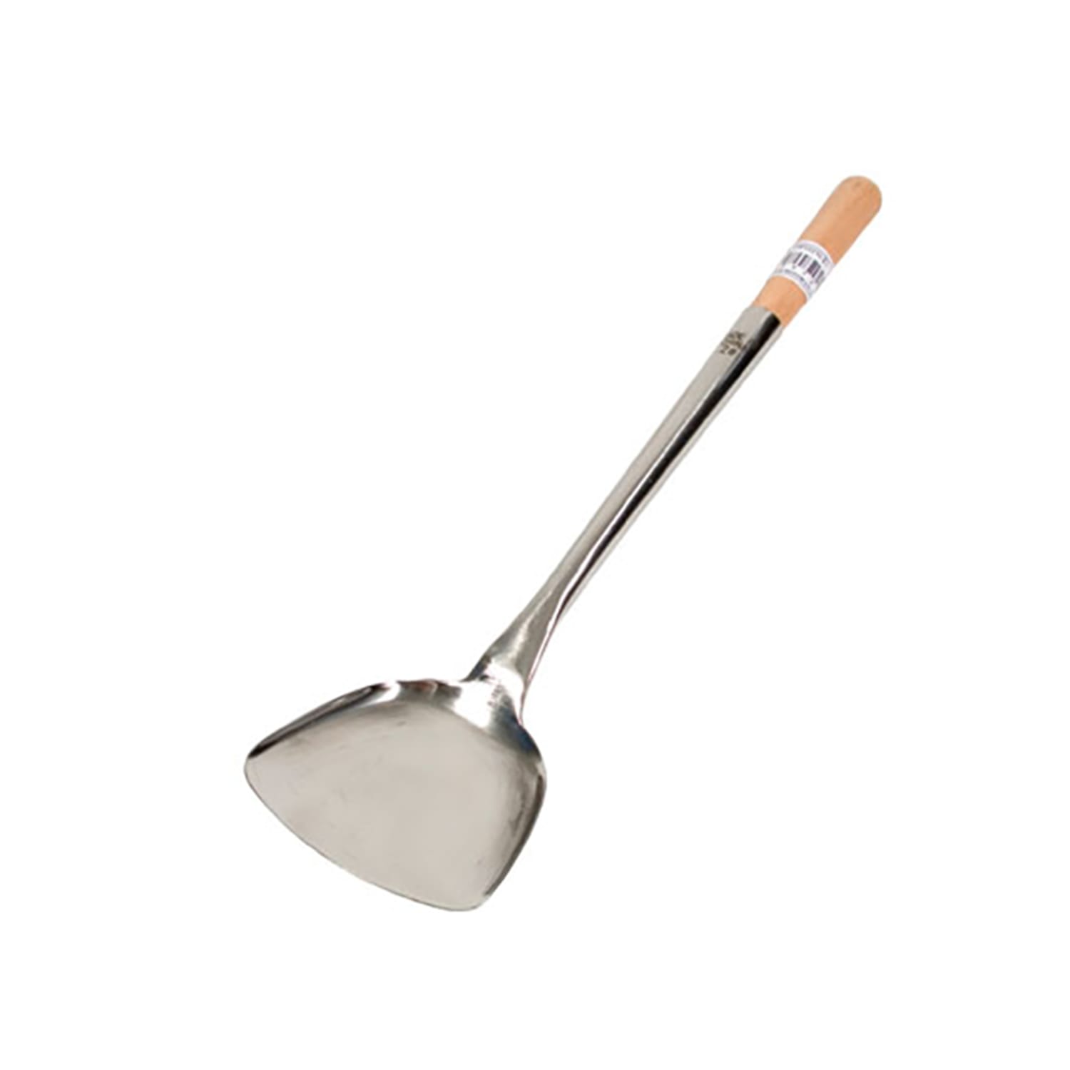Town 33972 Stainless Steel Wok Shovel 4 X 4 1/4 in, Wood Handle, 18 1/4 in