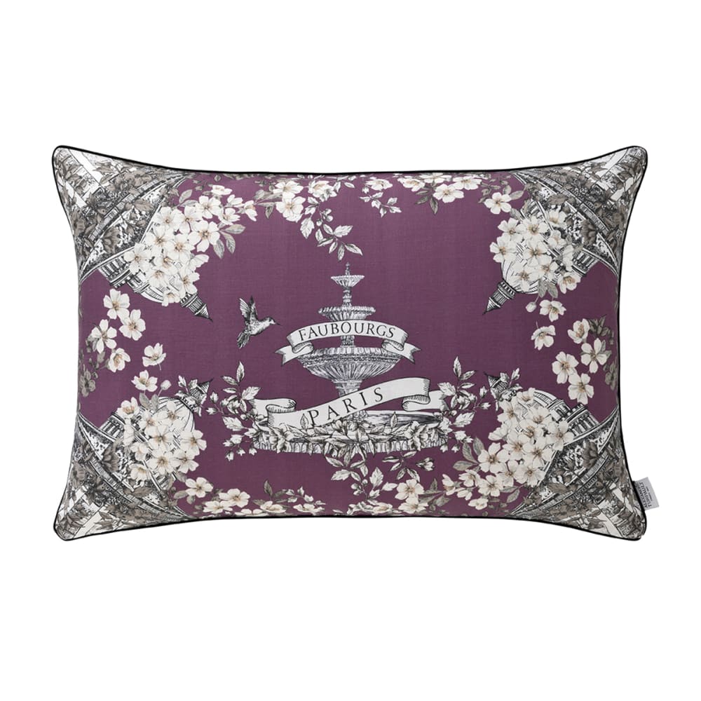 Housse de coussin en lin rose 40x60