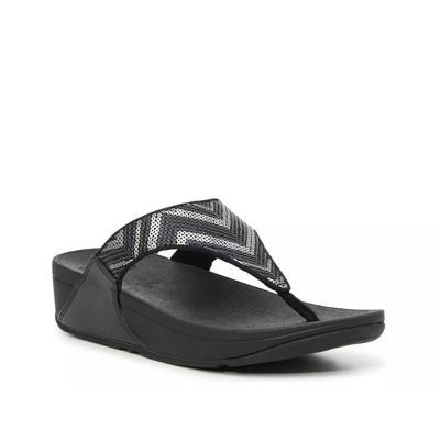 Lulu Sequin Wedge Sandal