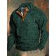 Herren Sweatshirt Schwarz Armeegrün Braun Stehkragen Einfach Farbblock Druck Täglich Ferien Ausgehen Polyester Streetwear Lässig Herbst Winter Bekleidung Kapuzenpullover Sweatshirts