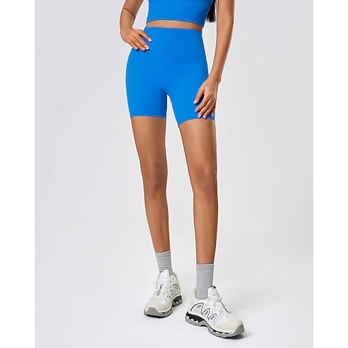 Damen Fitnesshose Pilates-Hosen Yogahose Leicht Hohe Taille Fitnessstudio Pilates Zumba Unterteile Einfarbig Violett Dunkelrosa Hellbraun Sport Sportkleidung Image