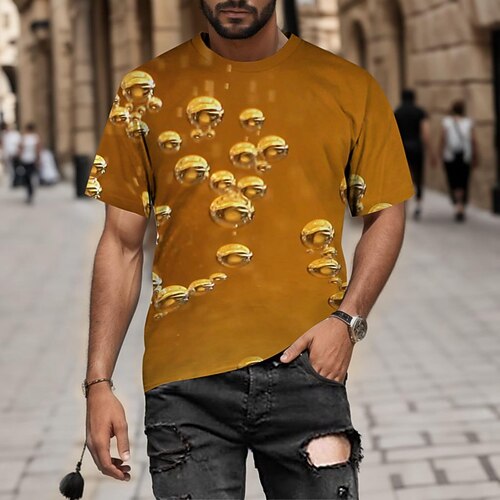 Bayerisch München Deutsch T-Shirt Ärmel T-Shirt Bier Grafik für Herren Erwachsene 3D-Druck für Karneval Oktoberfestbier Party Alltagstauglich Image