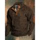 Herren Sweatshirt Schwarz Armeegrün Braun Stehkragen Einfach Farbblock Druck Täglich Ferien Ausgehen Polyester Streetwear Lässig Herbst Winter Bekleidung Kapuzenpullover Sweatshirts