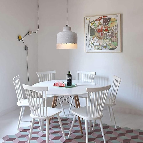 Hängelampe Retro Industrielle Zement- und Harzpendellampe Kreative graue Betonleuchter-Vorrichtung Hängelampe Deckenlampe Kronleuchter für Restaurant-Kaffeebar-Küchenpendelleuchten Image
