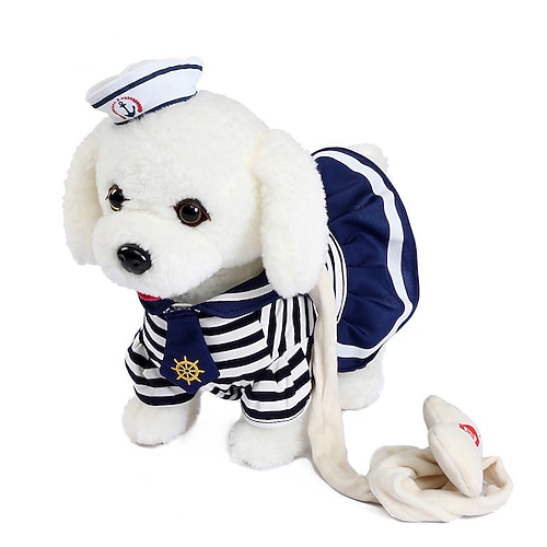 Fernbedienungs-Roboterhund Elektronisches Plüschwelpen-Spielzeug Interaktive Spielzeuge Gehen Singendes Plüschtier Geschenk für Mädchen und Jungen im Alter von 3-6 Jahren Weihnachtsgeschenk Image