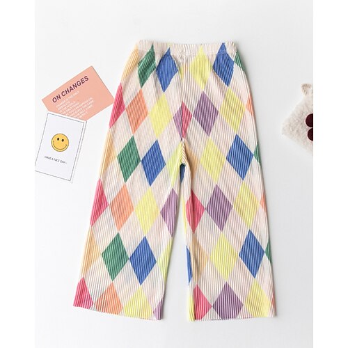 Kinder Mädchen Leggings Blumen Streetwear Outdoor 4-12 Jahre Herbst Leicht Rosa Rosa Blau Image