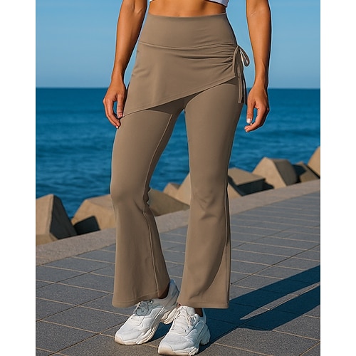 Damen Sport Leggings Laufrock mit Strumpfhose Elastischer Bund Hohe Taille Leggings Lässig Sport Outdoor Sommer Frühling Schnelltrocknend Leicht Elastisch Atmungsaktiv Tennis Golfspiel Laufen Image