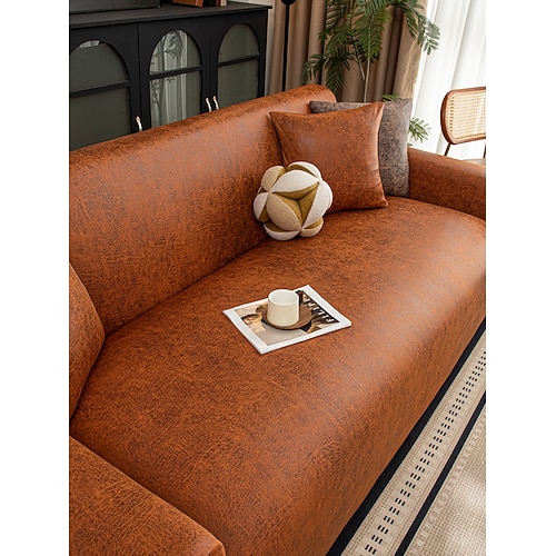 Sofabezug Ecksofa Kunstleder Sofaschoner Antirutsch 3 4 2 1 Sitzer, L Form Sofaüberwurf, Hund Katze Sofabezug Ecksofa Sofaüberwurf Couchbezug Image