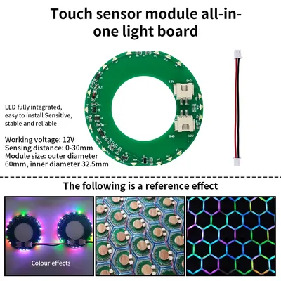 Touch Induction Light Emitting Star Table Module 12V Light Emitting Module Equipped With Cable 3 Colours For Multiple Materials
