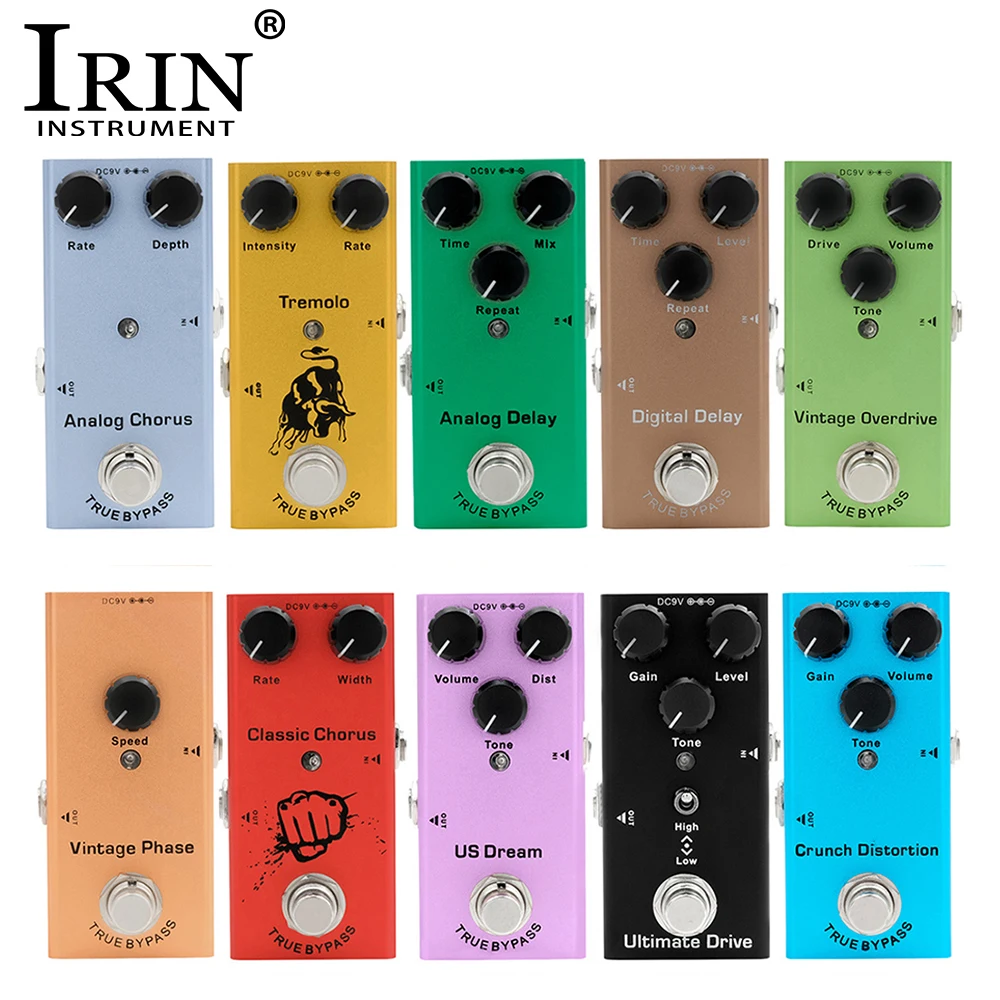 IRIN Gitarreneffektpedal Vintage Overdrive/Crunch Distortion/US Dream/Classic Chorus/Digital Delay Gitarrenpedal True Bypass Image