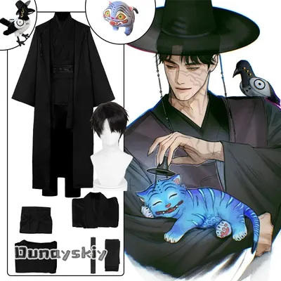 Anime Film Dämon KPOP Saja Jungen Jinu Cosplay Kostüm Ihr Idol Schwarze Roben Unisex Outfit Halloween Verkleidung für Erwachsene Outfit Image