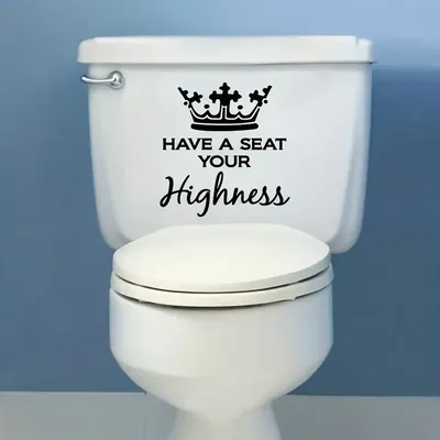 1pc lustige Toilette WC Aufkleber, Vinyl Wanda uf kleber, Königs thron haben einen Sitz Ihre Hoheit Wandt attoos, Wohnkultur, dekorative wa Image