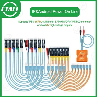 Sunshine iBoot D Mainboard Power on/Off Boot Line For iPhone 6~15PM For Samsung Huawei Xiaomi Repair DC Power Supply Test Cable