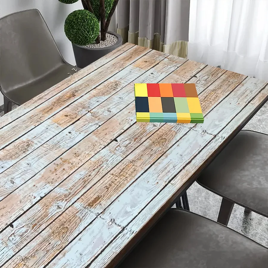 3D-Tapete aus weißem Ahornholz, selbstklebend, wasserfest, PVC, für die Renovierung von Schrankwänden, Vintage-Heimdekoration Image